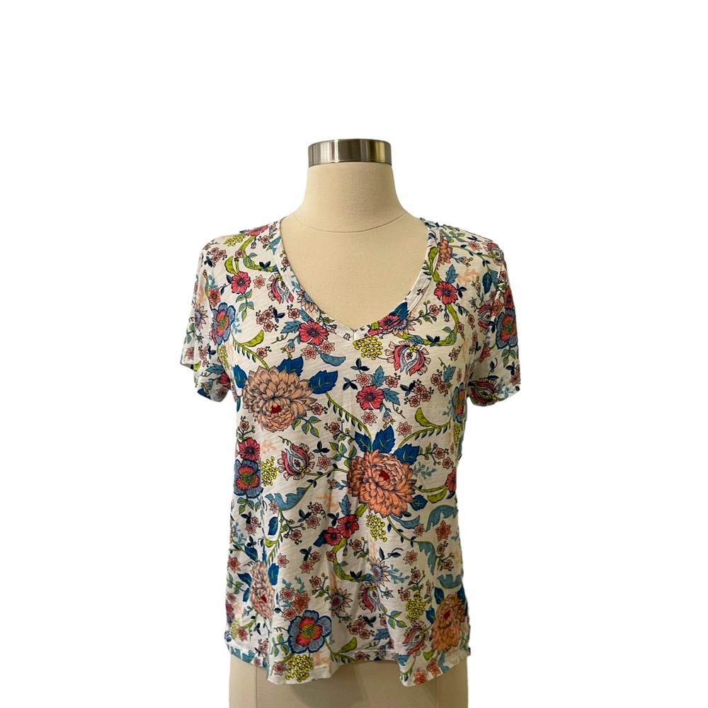 Loft Vintage Soft Womens Tee Size Medium Multi Color